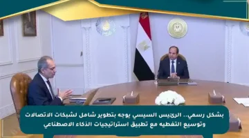 بشكل رسمي.. الرئيس السيسي يوجه بتطوير شامل لشبكات الاتصالات وتوسيع التغطية مع تطبيق استراتيجيات الذكاء الاصطناعي